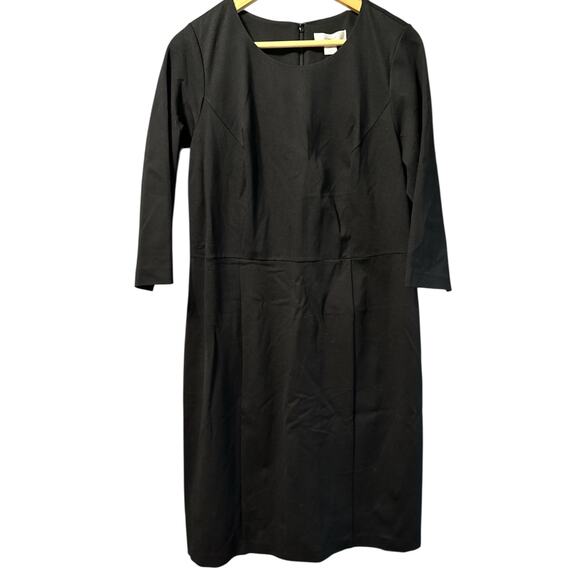 CJ Banks Women 14W Black Heavy Weight Dress Rayon Church Workwear NWT - Picture 1 of 4